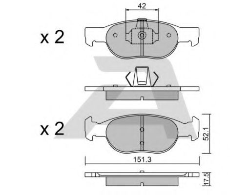 Тормозные колодки AISIN BPFI-1002