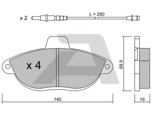 Тормозные колодки AISIN BPFI-1012
