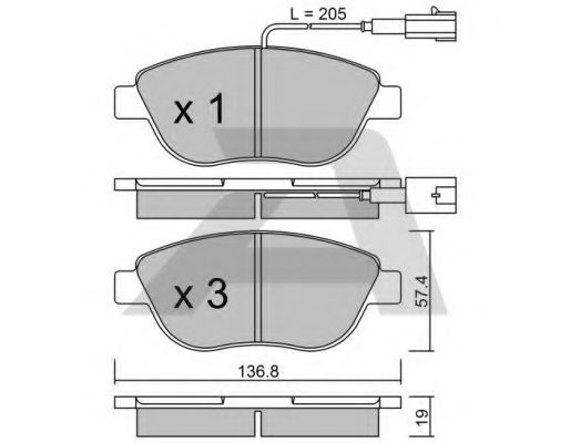 Тормозные колодки AISIN BPFI-1014
