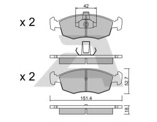 Тормозные колодки AISIN BPFI-1017