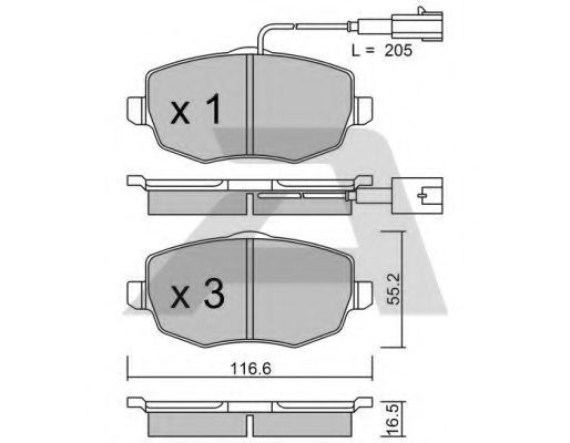 Тормозные колодки AISIN BPFI-1018