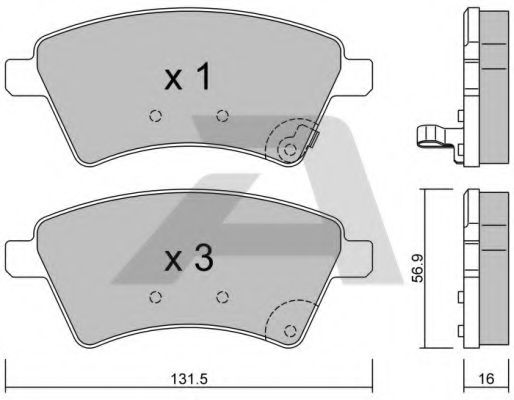 Тормозные колодки AISIN BPFI-1020