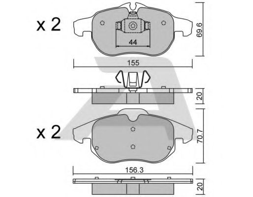 Тормозные колодки AISIN BPFI-1021
