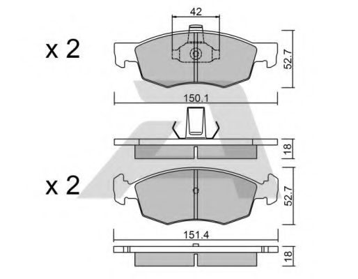 Тормозные колодки AISIN BPFI-1022