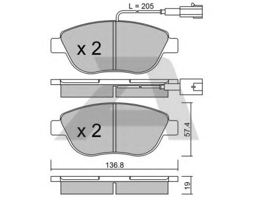 Тормозные колодки AISIN BPFI-1024