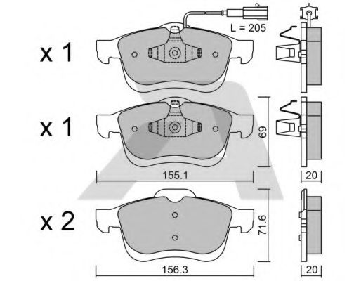 Тормозные колодки AISIN BPFI-1027