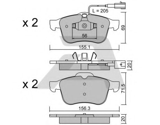 Тормозные колодки AISIN BPFI-1033