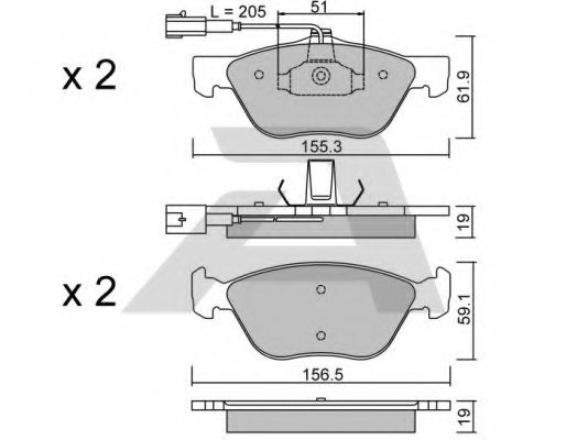 Тормозные колодки AISIN BPFI-1036
