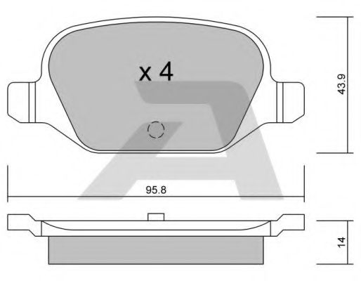 Тормозные колодки AISIN BPFI-2002