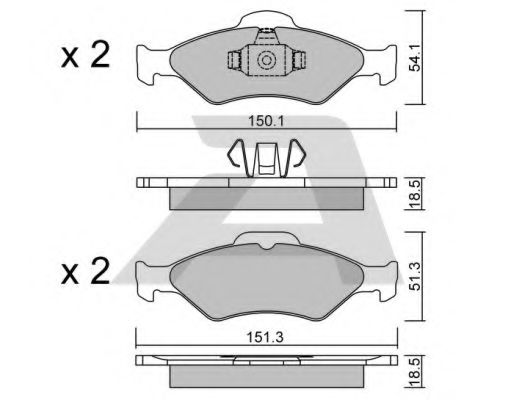 Тормозные колодки AISIN BPFO-1012
