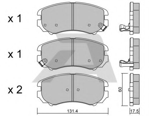 Тормозные колодки AISIN BPHY-1001
