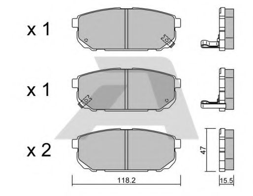 Тормозные колодки AISIN BPKI-2001