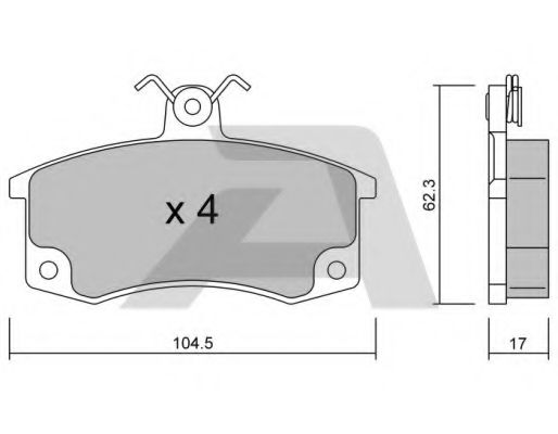 Тормозные колодки AISIN BPLA-1001