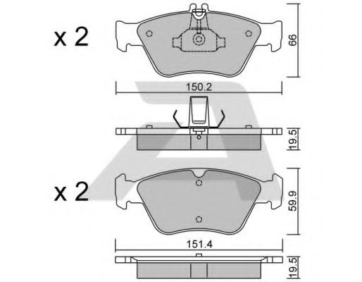 Тормозные колодки AISIN BPMB-1004