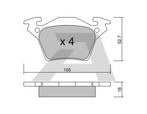 Тормозные колодки AISIN BPMB-2008