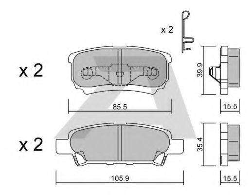 Тормозные колодки AISIN BPMI-2001