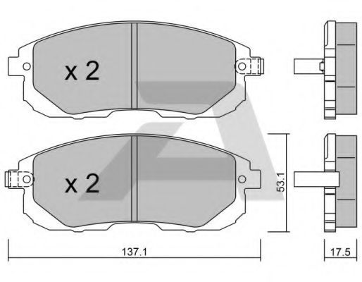 Тормозные колодки AISIN BPNI-1005