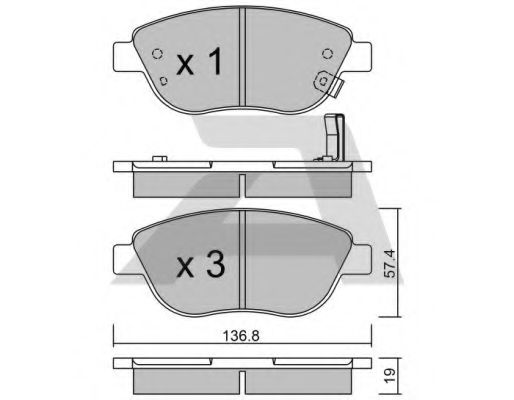 Тормозные колодки AISIN BPOP-1007