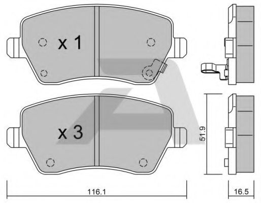 Тормозные колодки AISIN BPOP-1008