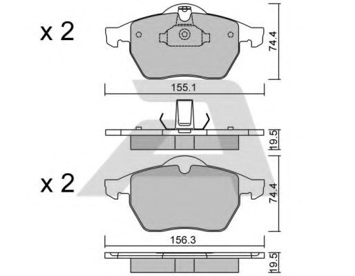 Тормозные колодки AISIN BPOP-1012
