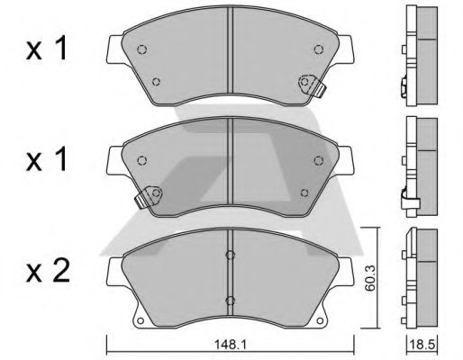Тормозные колодки AISIN BPOP-1014