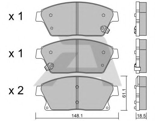 Тормозные колодки AISIN BPOP-1015