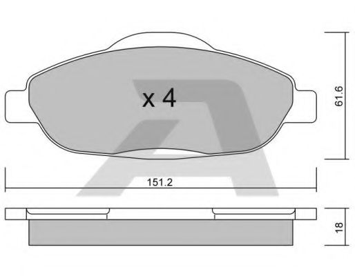 Тормозные колодки AISIN BPPE-1001