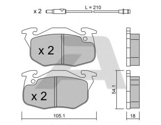Тормозные колодки AISIN BPPE-1003