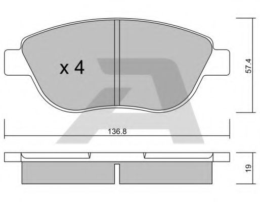Тормозные колодки AISIN BPPE-1004