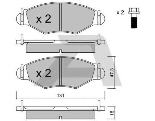 Тормозные колодки AISIN BPPE-1006