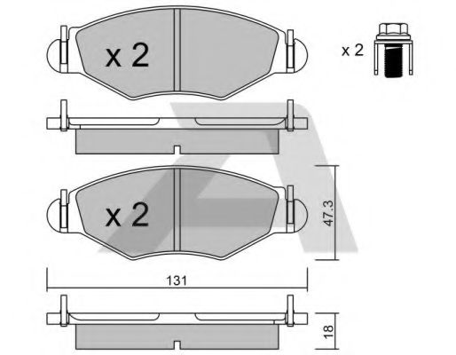 Тормозные колодки AISIN BPPE-1012