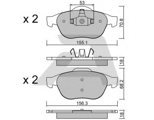 Тормозные колодки AISIN BPRE-1003