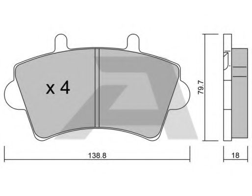 Тормозные колодки AISIN BPRE-1005