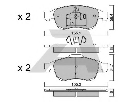 Тормозные колодки AISIN BPRE-1006