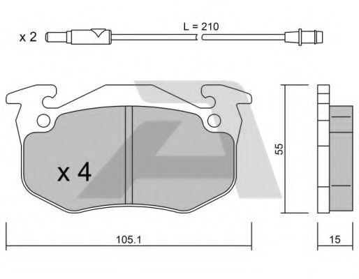 Тормозные колодки AISIN BPRE-1008