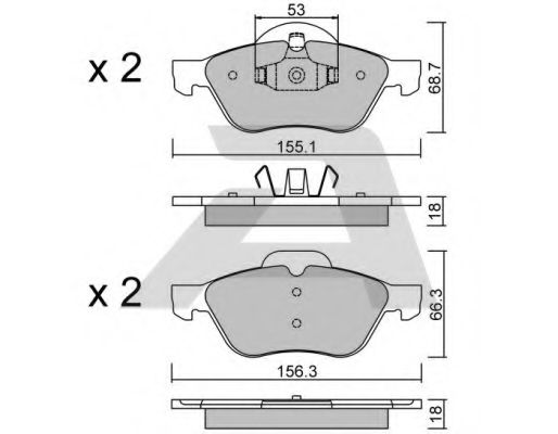 Тормозные колодки AISIN BPRE-1010