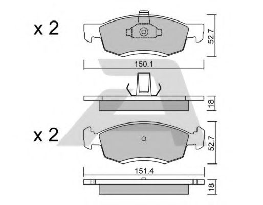 Тормозные колодки AISIN BPRE-1012