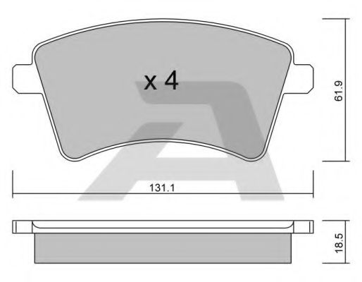 Тормозные колодки AISIN BPRE-1014