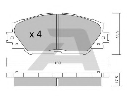 Тормозные колодки AISIN BPTO-1007