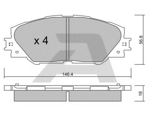 Тормозные колодки AISIN BPTO-1011
