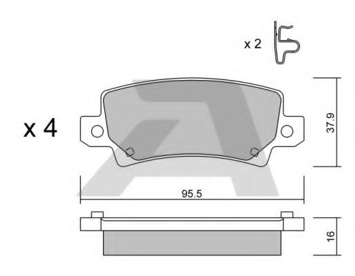 Тормозные колодки AISIN BPTO-2001