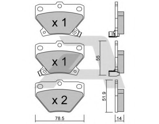 Тормозные колодки AISIN BPTO-2005