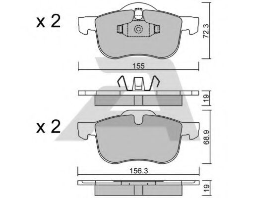 Тормозные колодки AISIN BPVO-1001