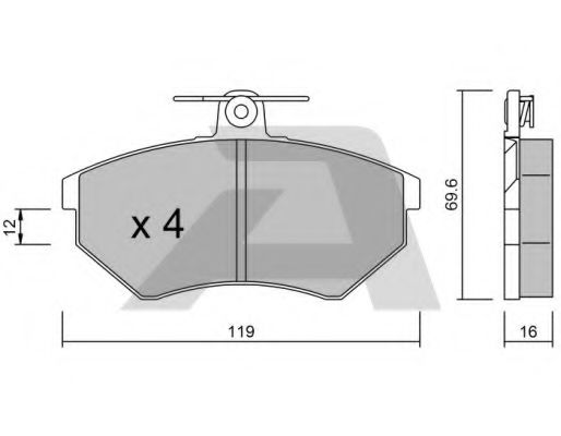 Тормозные колодки AISIN BPVW-1002