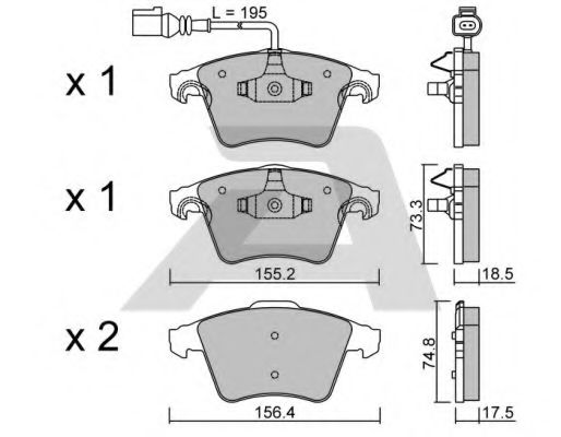 Тормозные колодки AISIN BPVW-1004