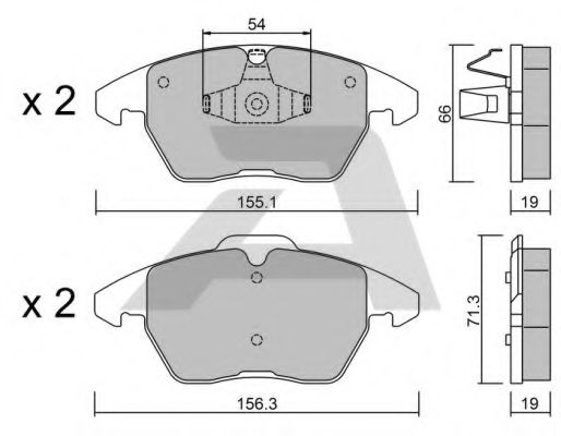 Тормозные колодки AISIN BPVW-1006