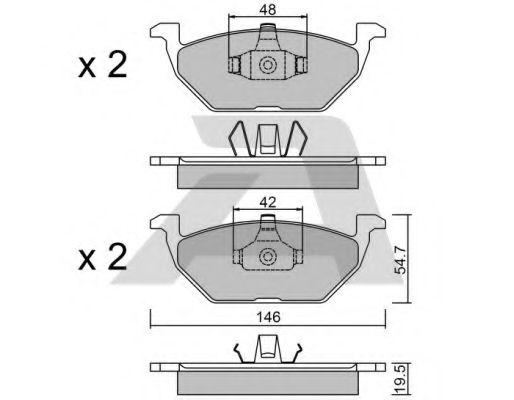 Тормозные колодки AISIN BPVW-1008
