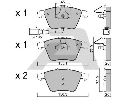 Тормозные колодки AISIN BPVW-1011