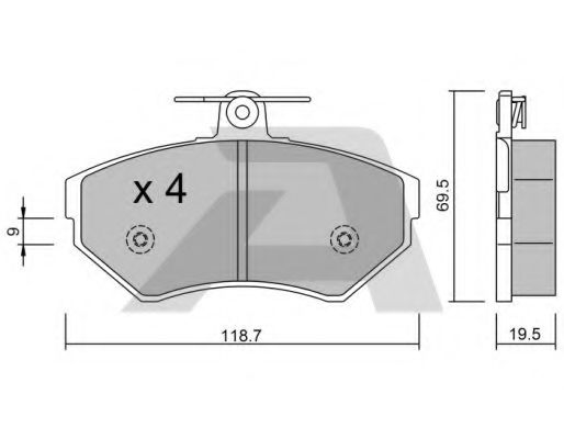 Тормозные колодки AISIN BPVW-1013