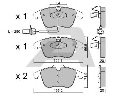 Тормозные колодки AISIN BPVW-1021